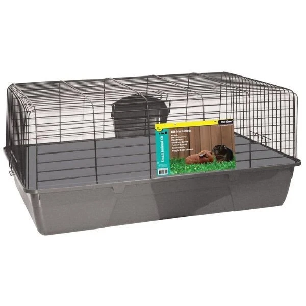 Rabbit Guinea Pig Starter Cage Kit Pet One Indoor Hutch Hide Treat Bottle Tunnel - Image 2 of 4