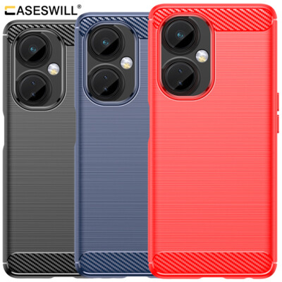 For OnePlus Nord 4 3 N30 N300 Slim Carbon Fiber Soft TPU Case+Screen Protector