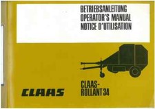 Claas pressa rotonda 34 manuale operatore
