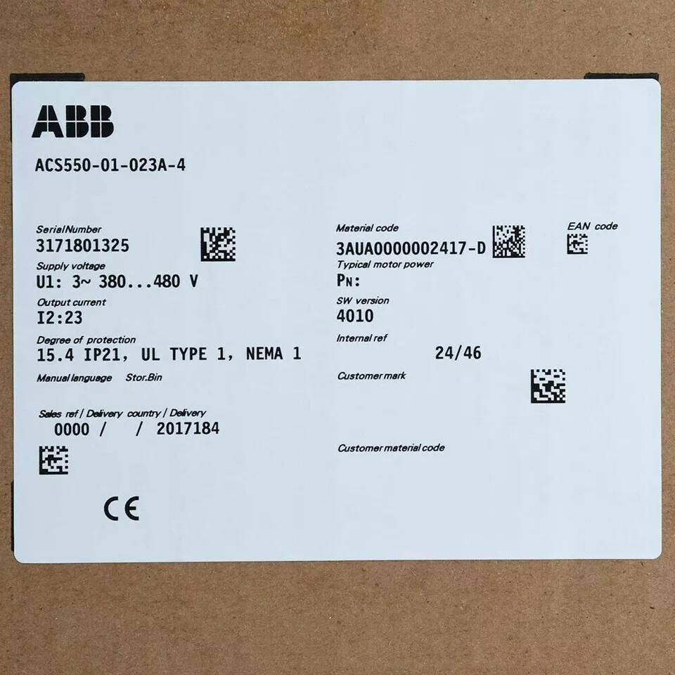 1pc ABB ACS550-01-023A-4 Brand new 11KW inverter Fast Shipping via FedEx or DHL