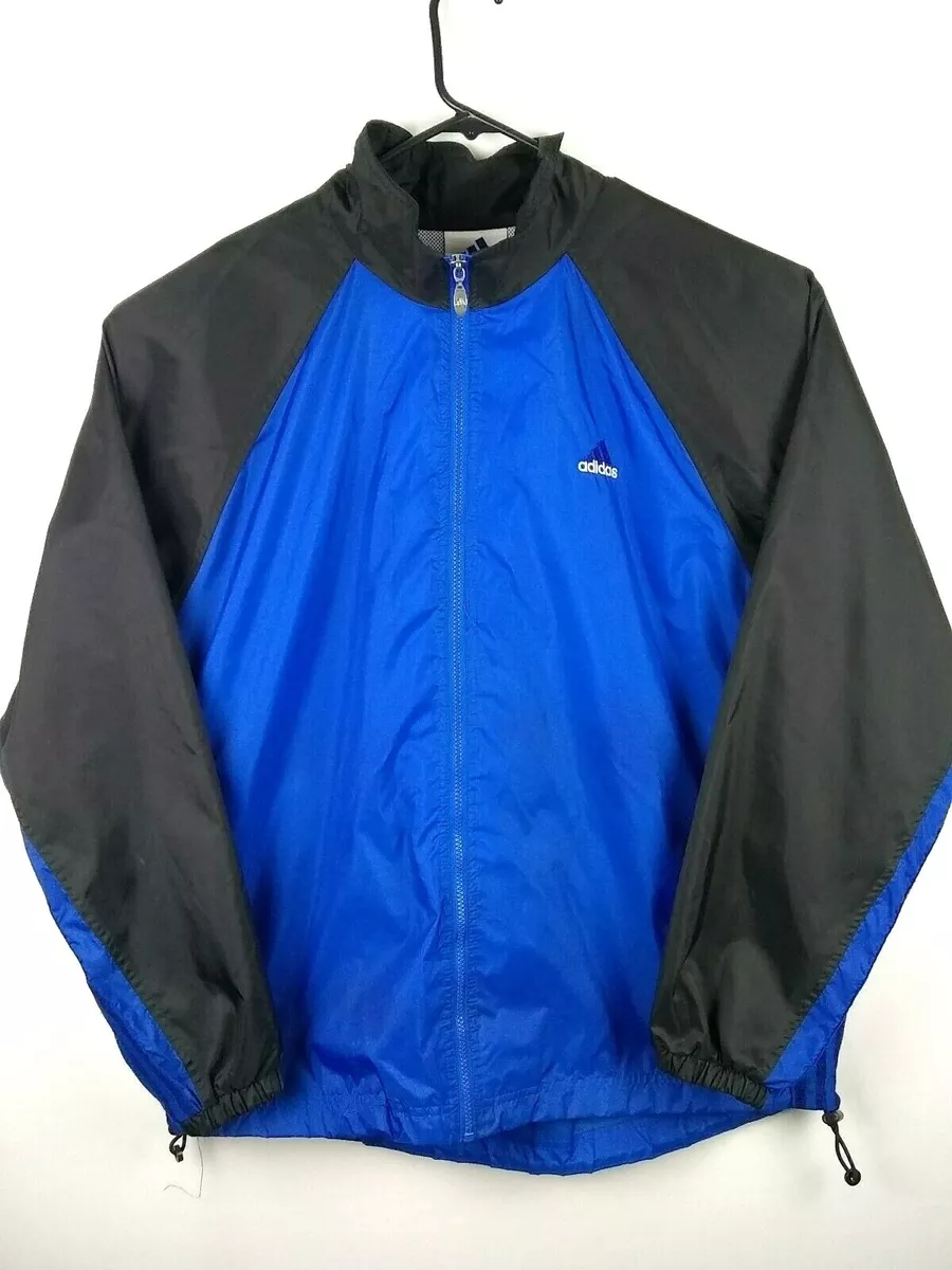 Adidas blue deals and black windbreaker