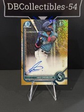 2022 Bowman Chrome Luis Chevalier 1st Gold Shimmer Auto 44/50 Seattle Mariners