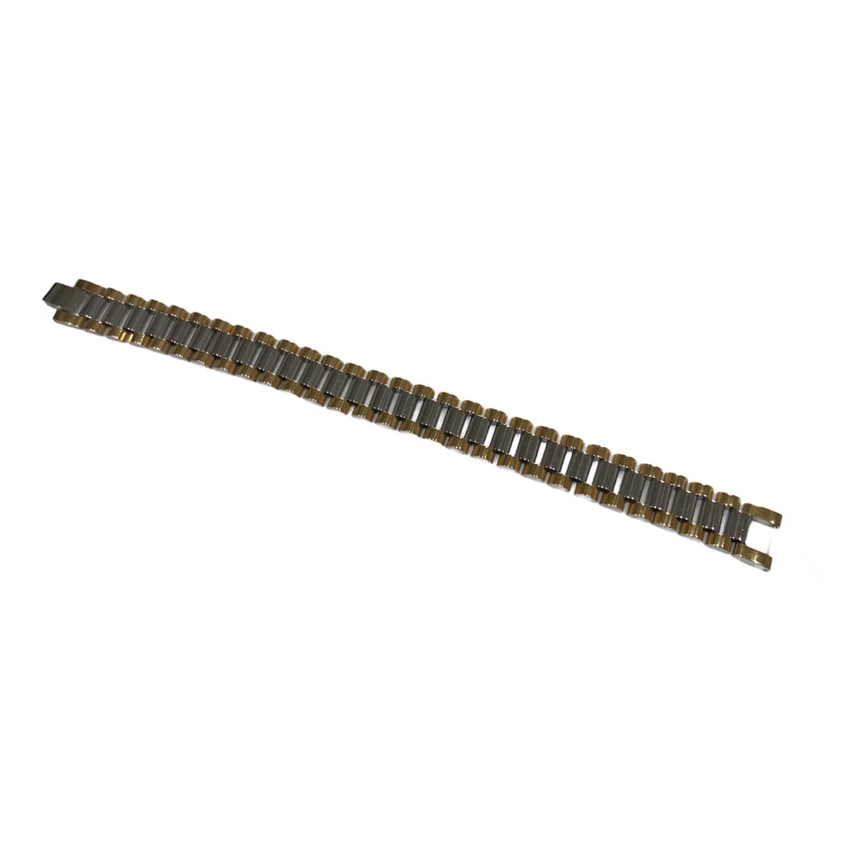 Urania - Pulsera Hombre En Acero Color Oro Amarillo Y Blanco - Imagen 2 de 3