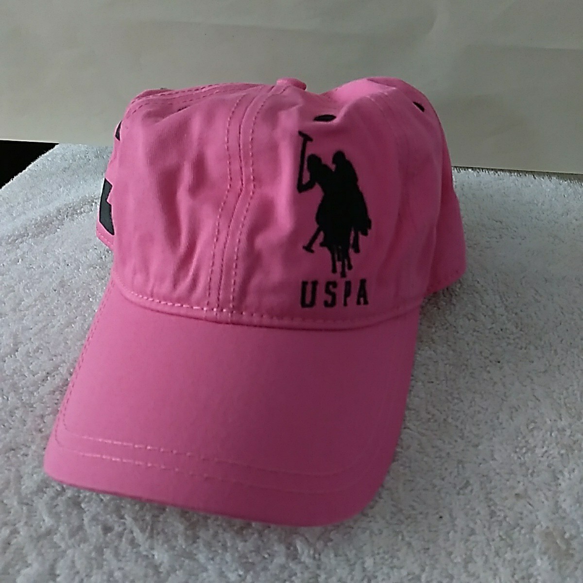 Baseball Polo Women Hat US POLO ASSOCIATION Pink With Black