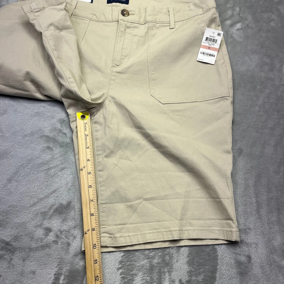 Bermudas Charter Club Bolsillos Utilitarios Beige Arena Mujer Talla 12 Se Ajusta 34" Nuevo con Etiquetas Foto 3 de 4