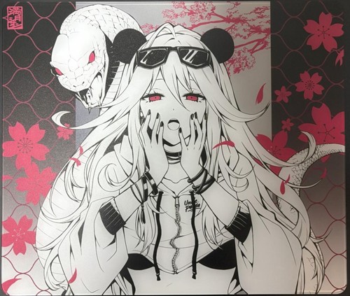 Uncle Panda Snake Glass Mouse Pad from Japan Gaming Computer Goods Item Rare - 第 11/24 張圖片