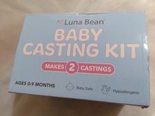 Luna Bean Baby Footprint  Hand Mold Casting Kit 2 Pack Keepsake, New Mom Gift