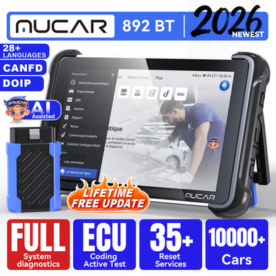 MUCAR 892BT Car Diagnostic Tool OBD2 Scanner 35+ Services AI Assisted ECU Coding