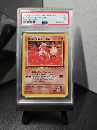Blaine's Growlithe (1st Edition) graded PSA 7 for sale on eBay