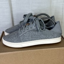 Olukai Pehuea Li Hulu Women Size 8 Wool Sneaker Shoes Gray GUC
