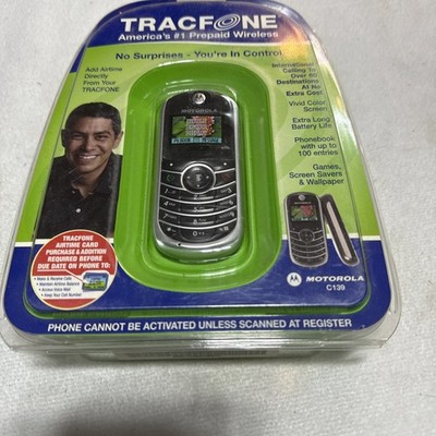 Tracfone Motorola C139 Prepaid Mobile Cell Phone Wireless NEW Factory SEALED
