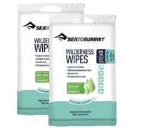 Sea to Summit Wilderness Rinse-Free Shower Wipes 2 Pack of 12 Extra Thick Wipes