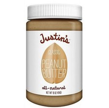 Justin's All Natural Classic Peanut Butter, No Sugar Added, 16 Oz