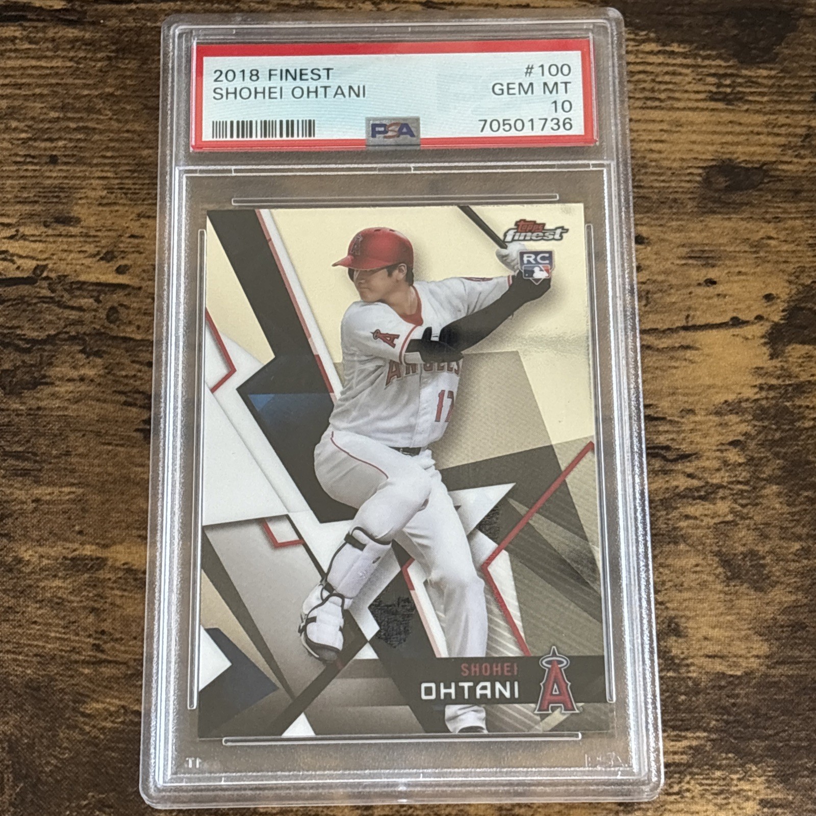 2018 TOPPS FINEST #100 SHOHEI OHTANI ROOKIE RC PSA 10