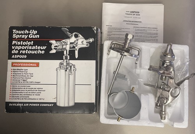 #ad Devilbiss Touch Up Spray Gun # ASP 009 Siphon Feed Cup Gun NEW All Metal Taiwan $125.00