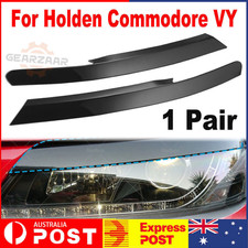 2X For Holden Commodore VY Headlight Eyelids Eyelid Eyebrows Eye Lids Black AU