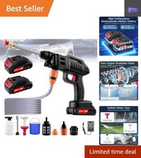 Rechargeable Cordless Pressure Washer - 870 PSI Power for Cars, Patios & More