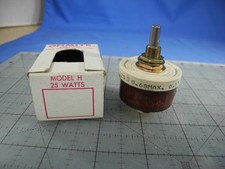 OHMITE RHEOSTAT WIREWOUND POTENTIOMETER 125 OHMS 25 WATTS MODEL H NIB Free Ship
