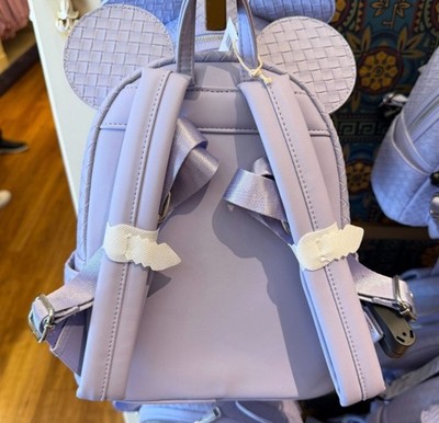 NEW🌟Disney Parks WDW 2026 Lavender Woven Mickey Backpack Bag