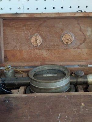 Bostrom Surveying Instrument Surveyor Compass in Wooden Case