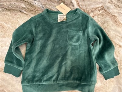 First Impressions Solid Velour Sweatshirt Fleece Juniper Tree Sz 6-9 Months