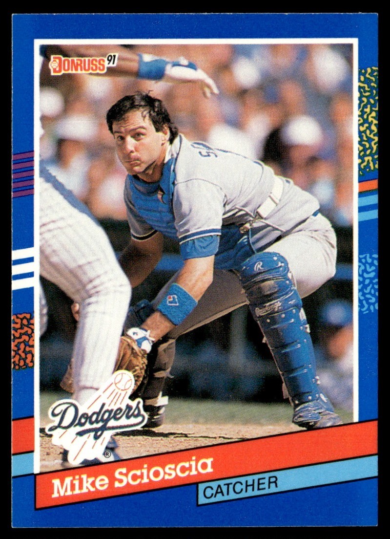 1991 Donruss Mike Scioscia Los Angeles Dodgers #112
