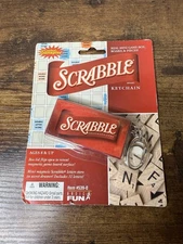 Scrabble Keychain Miniature Game Key Ring 2005 Hasbro Basic Fun #539-0 New