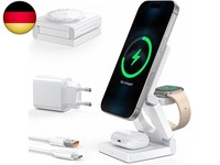 3 In 1 Induktive Ladestation Kompatibel Mit Magsafe LadegeräT,Faltbare Wireless