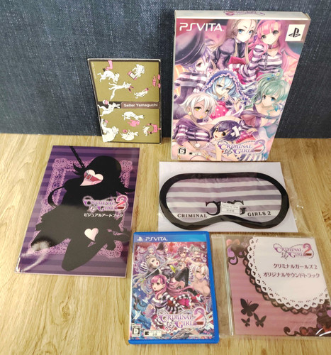 PS Vita Criminal Girls 2 Limited Edition w/SoundTrack Artbook Eyemask Japan