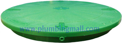 24'' Heavy Duty Flat Riser Lid for  Risers or Corrugated Pipe Risers, Green