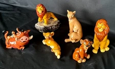 Rare Disney Porcelain Mufasa Simba Nala Kovu Cub Kiara Cub Pumbaa & Timon