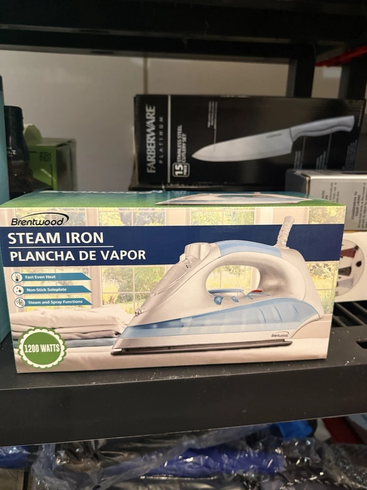 Plancha de vapor antiadherente BRENTWOOD® (plateada) Foto 2 de 4