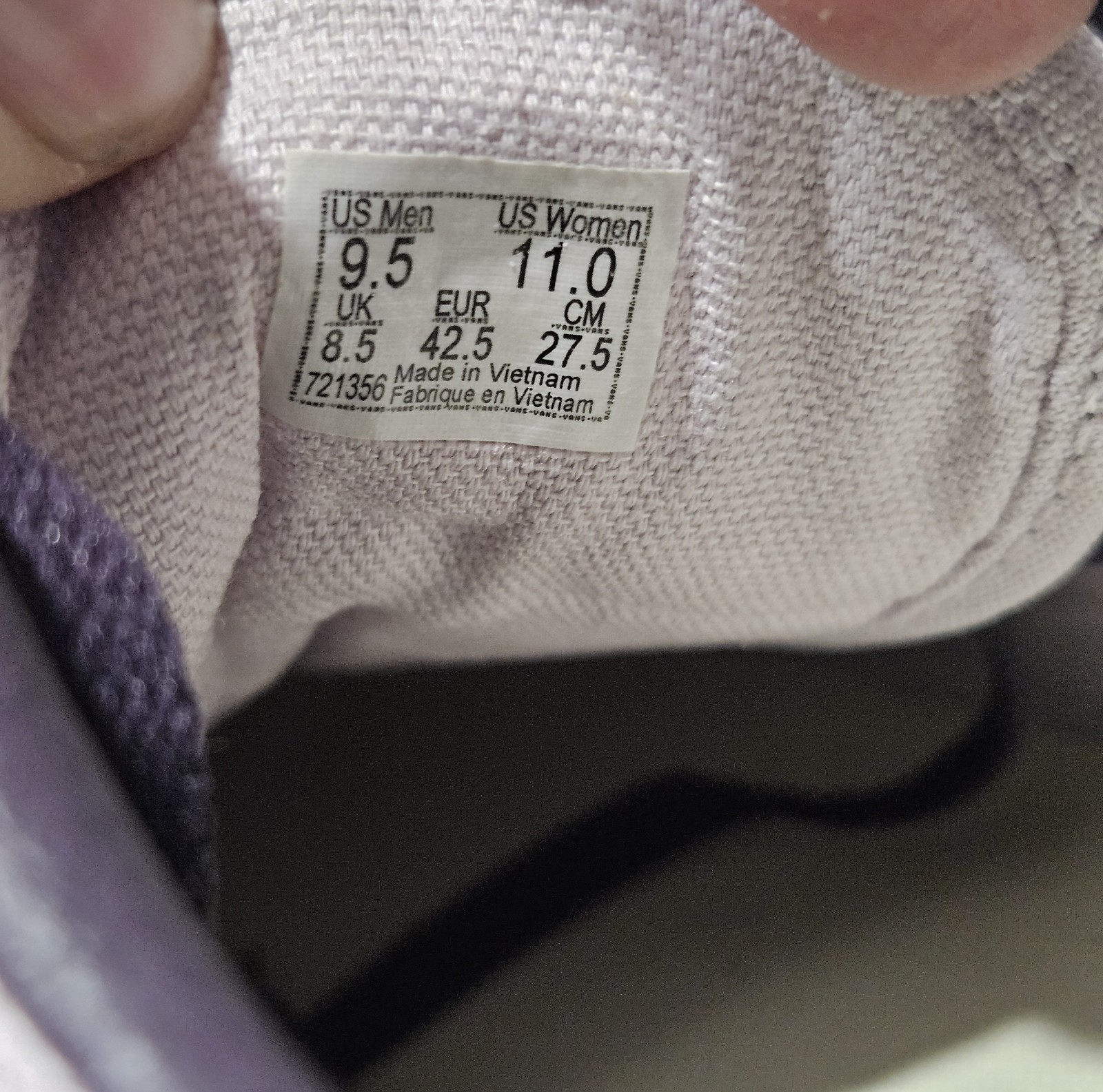 VANS Old Skool Stackform Lavender Suede Black Str… - image 7