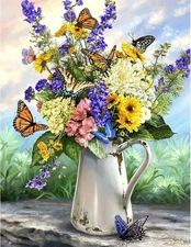 Amphol Flower Paint by Number for Adults & Kids - Easy DIY 16"x20", AOP12 