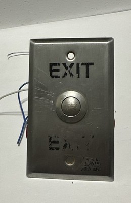 Assa Abloy TS-23 Push To Exit Button Metal FULLY FUNCTIONAL