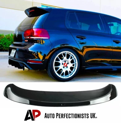 For VW Golf MK6 TSI TDI 'GTI R20 Style' Gloss Black Rear Roof Spoiler Boot Wing+ - Image 1 of 4