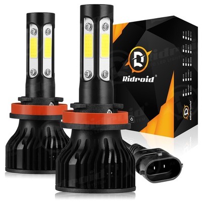 RIDROID H11 LED Headlight Kit Low Beam Bulbs Super Bright 6500K White 12000LM