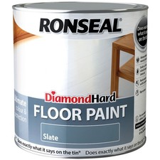Ronseal Diamond Hard Floor Paint Satin Slate 2.5 litre
