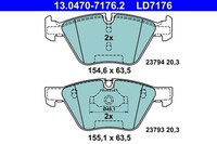 Bremsbelagsatz Scheibenbremse Ate 13.0470-7176.2 (1Satz-1Stk)