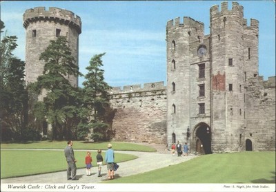 John Hinde Warwick Castle Uhr Kerlturm topographische Postkarte