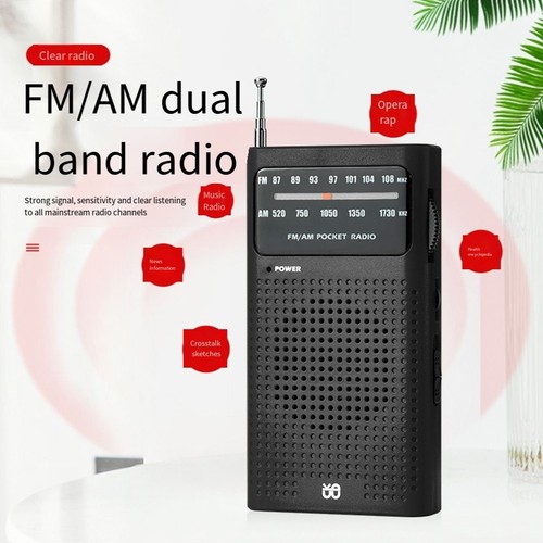 Mini Radio Douche AM/FM Étanche Portable Avec Crochet - Haut-Parleur Salle De Bain Garage Cuisine