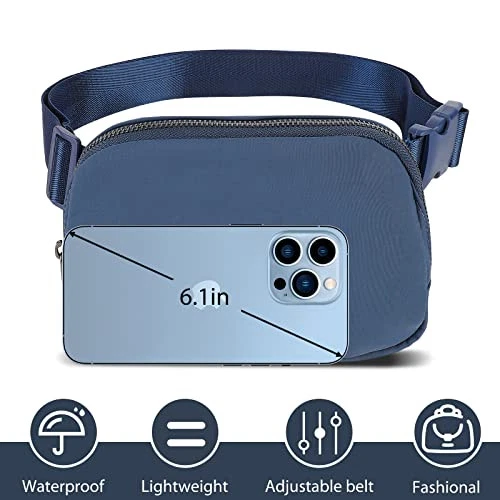 Belt Bag for Women and Men Fanny Pack Waist Bags with Adjustable Strap for Blue