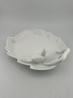 Vintage Paris Royal White Porcelain Leaf Shaped Trinket Dish w/ Bird  7” x 6” — photo 4