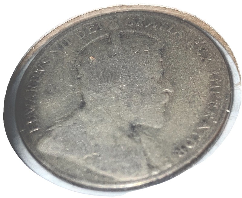 circulated Canada silver half dollar coin 1907 crown & wreath + Edward VII KM12
