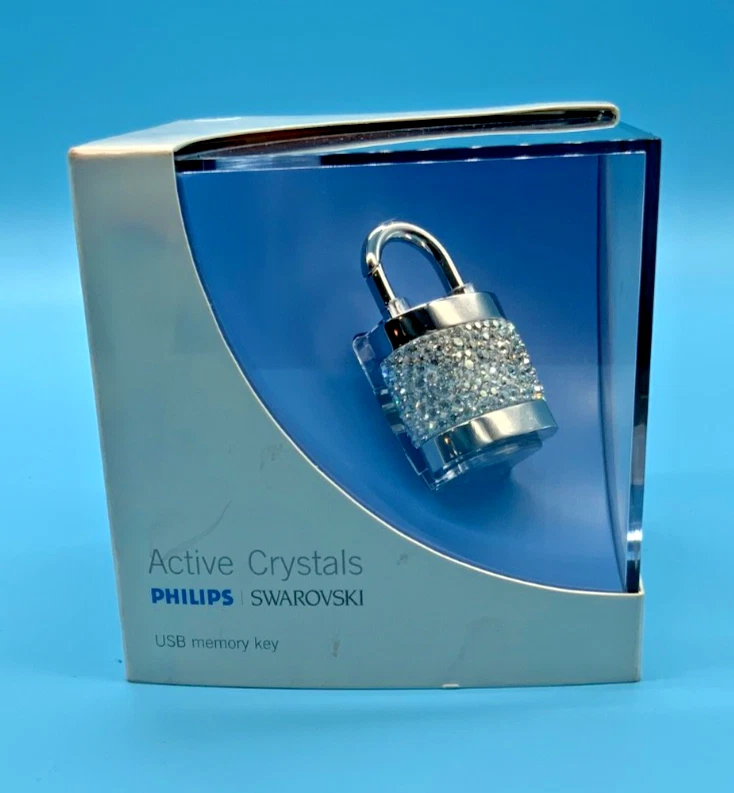 SWAROVSKI PHILIPS ACTIVE CRYSTAL LOOK OUT CHIAVE DI MEMORIA USB 1 GB (SS-35) 🎁 - Immagine 2 di 4