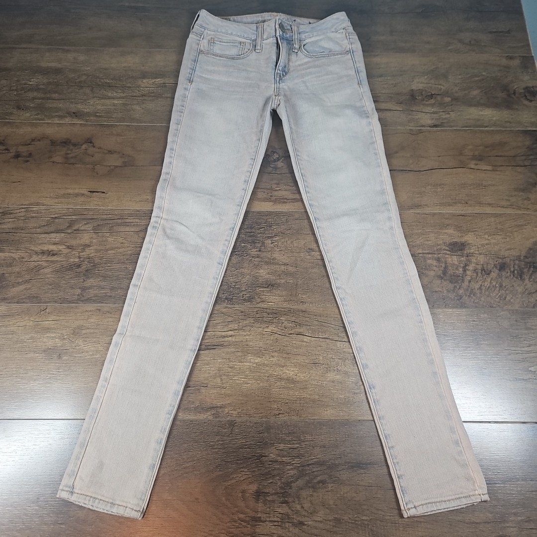 American Eagle Outfitters Women’s Stretch Skinny Jeans Size 0 Pink-ish