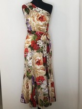 Dolce&Gabbana Floral Maxi One Shoulder Cocktail Dress IT38