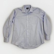 Lauren Ralph Lauren Dress Shirt Mens XL Regular 17 34/35 Stretch Fit Light Blue
