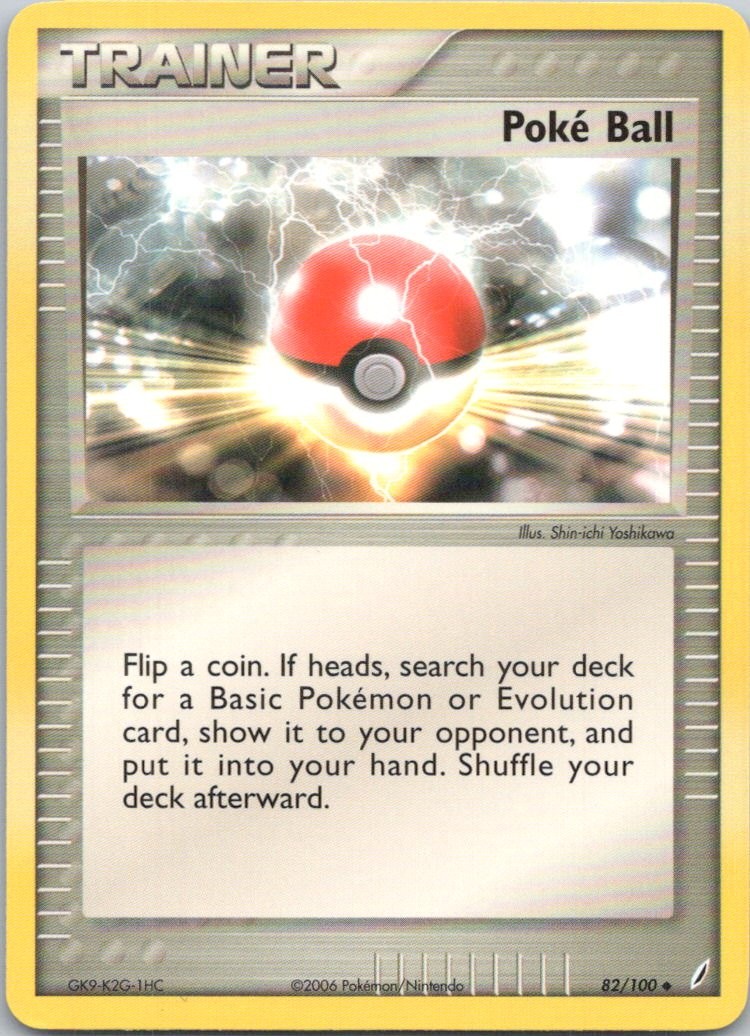 Poke Ball #82/100 (LP) Crystal Guardians CG Pokemon