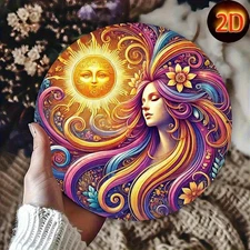 1pc Vintage Shih Tzu Dog Security Warning Sign - Round Aluminum Metal Wall Decor